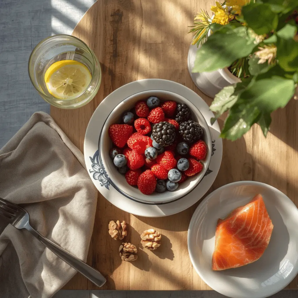 Healthy nutrition supporting skin health as part of the ultimate skin care guide for women over 50