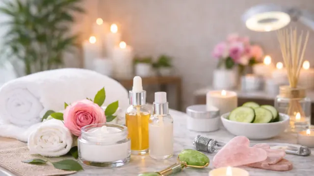 Radiant woman over 50 with glowing skin after anti aging facial treatment