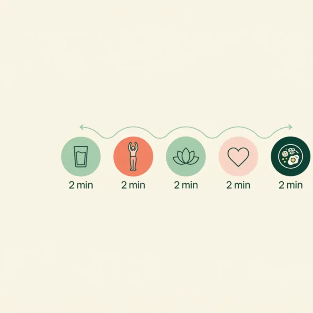 5 Simple Morning Rituals for Women Over 50 - 10 Minute Framework Infographic showing 5 morning rituals for women over 50 taking 10 minutes