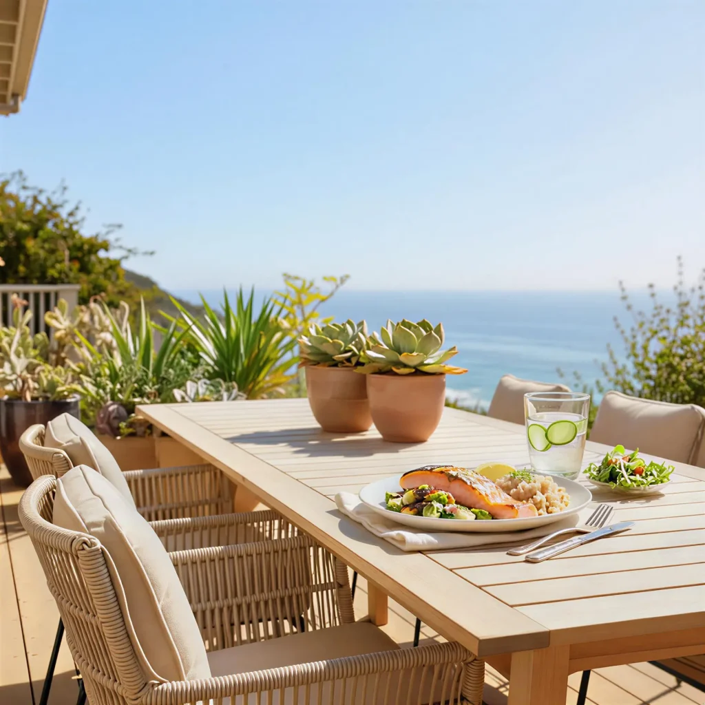 Protein-rich salmon dinner from the menopause diet 5-day plan to lose weight