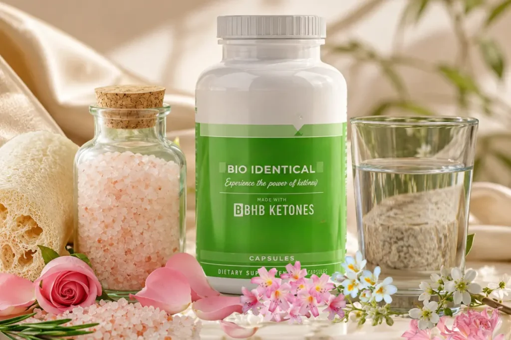 BHB salts supplement with healthy fats for fat burning science in women over 50 morning wellness routine