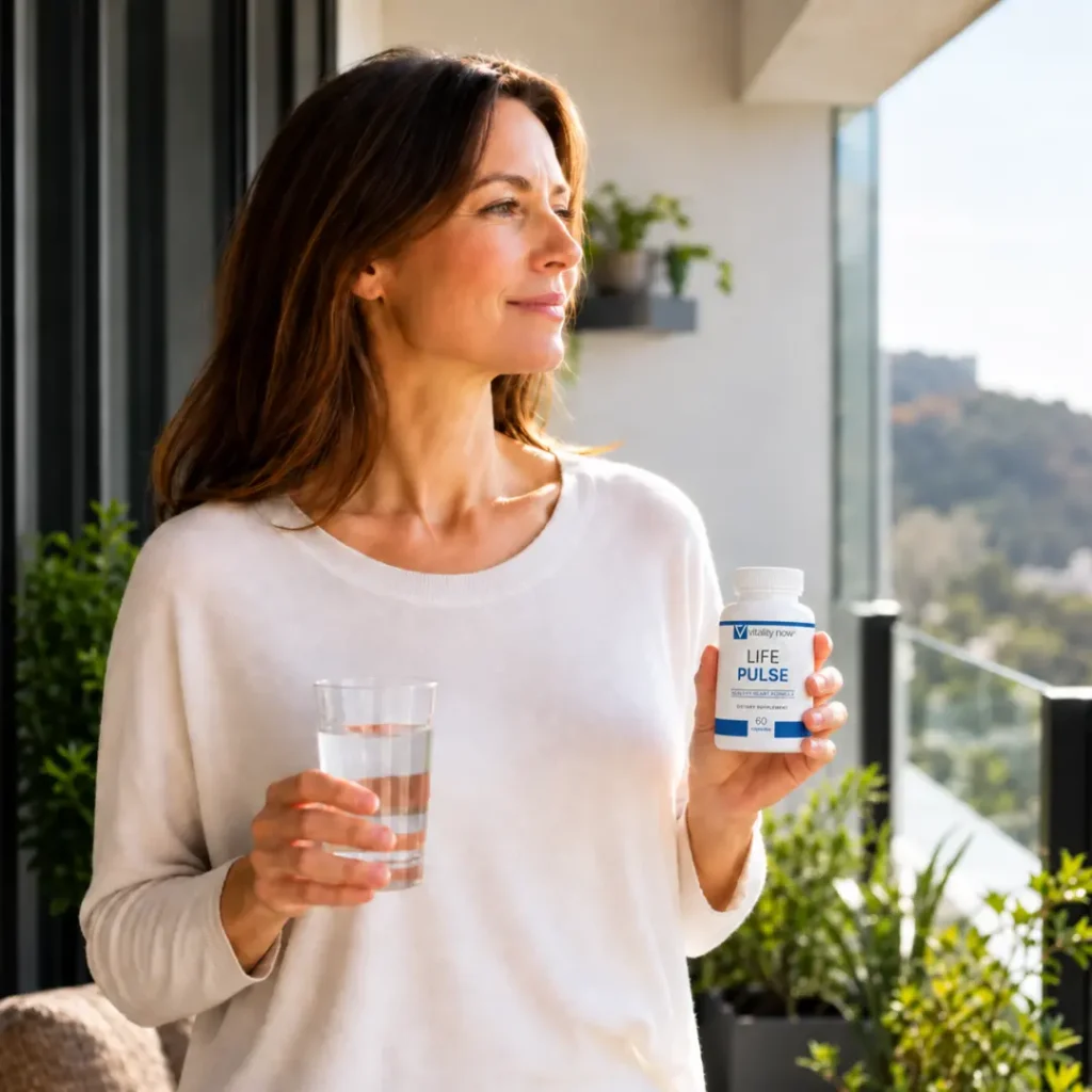 The Real Reason I Felt So Drained After 50 Wasn't What I Expected 4 woman over 50 morning wellness routine Life Pulse supplement balcony energy